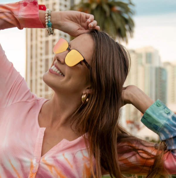 Women wearing Cloud Catchers Hot Take Sunglasses