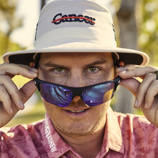Joel Dahmen wearing golf sunglasses