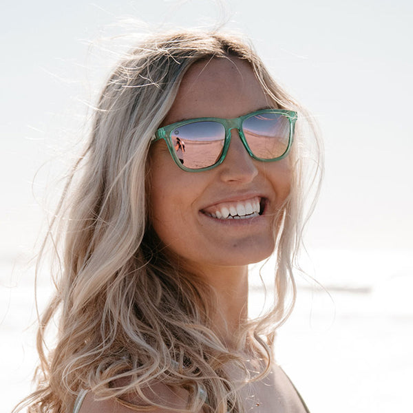 Woman wearing Knockaround Kawaii Classics Sunglasses