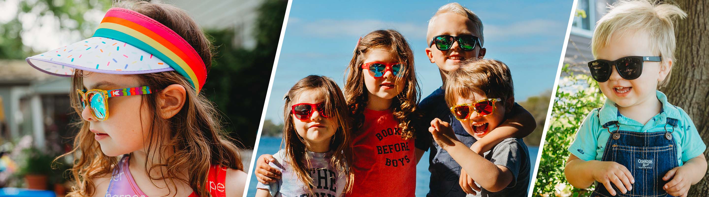 Best Sunglasses for Kids, A groups of Kids wearing Knockaround Kids Premiums Sunglasses