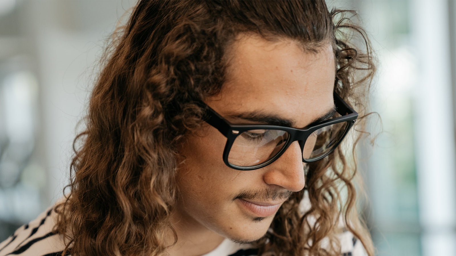 Man wearing Black on Black Fort Knocks Prescription Sunglasses with Clear Lens