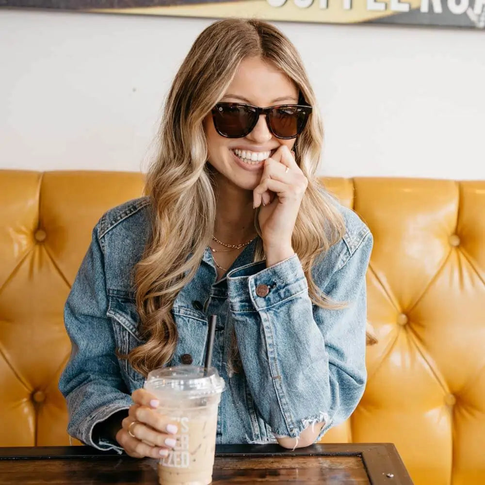 Women wearing Glossy Tortoise Shell / Amber Classics Sunglasses