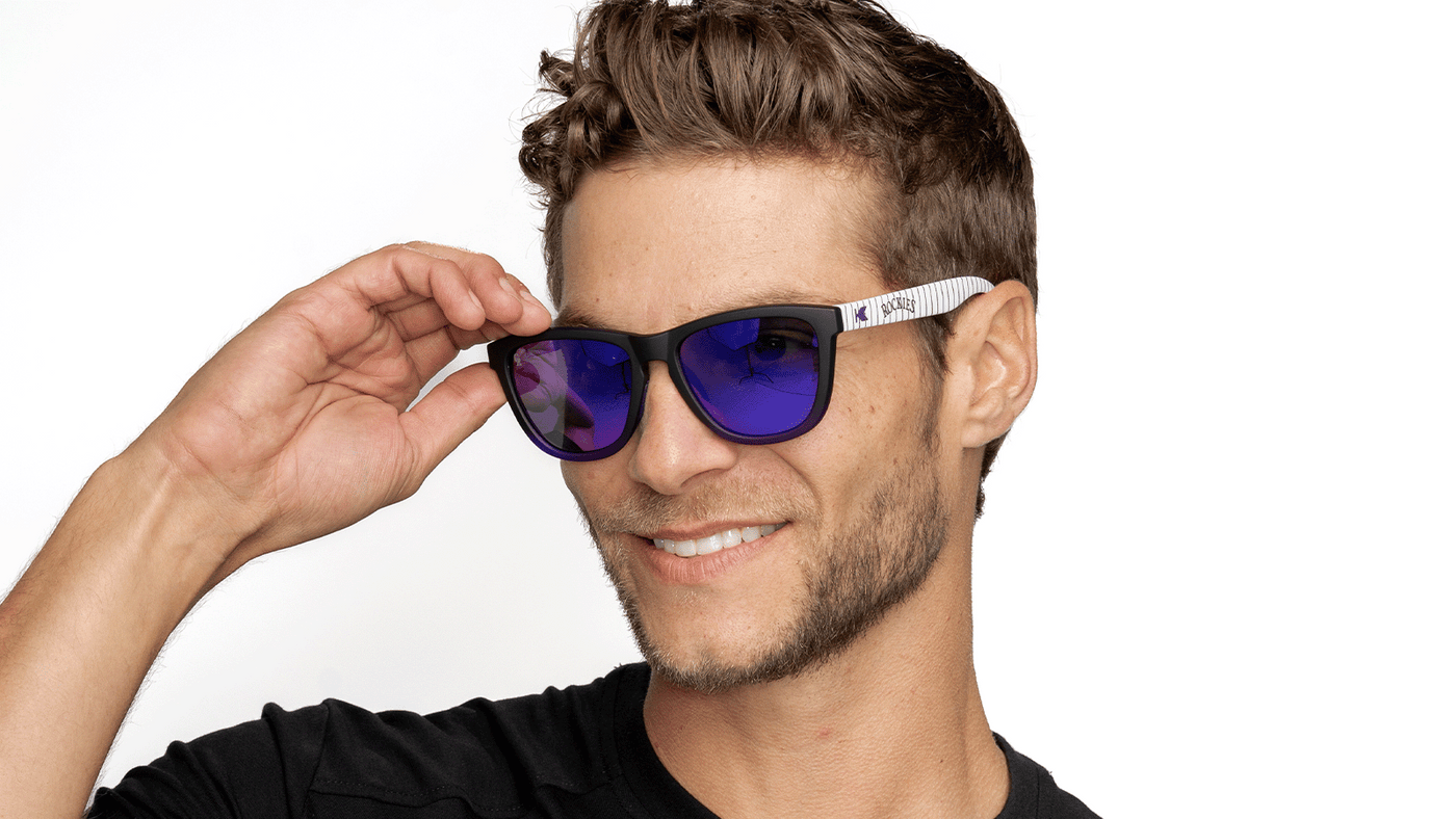 Man wearing MLB Colorado Rockies Sunglasses