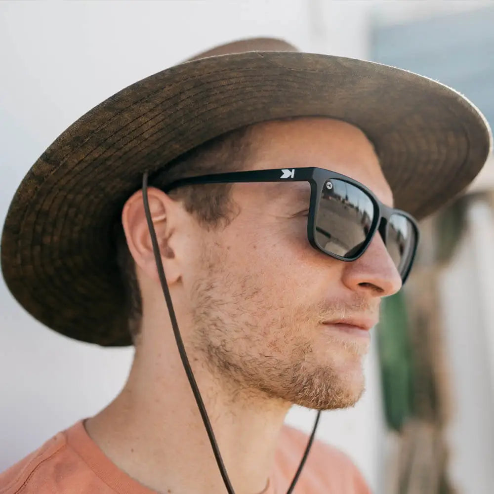 Men wearing Matte Black / Smoke Fast Lanes Sunglasses