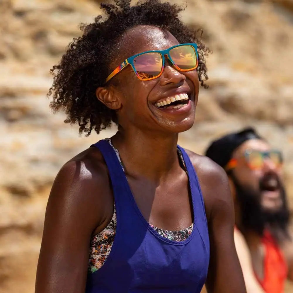 Women wearing Desert Fast Lanes Sport Sunglasses