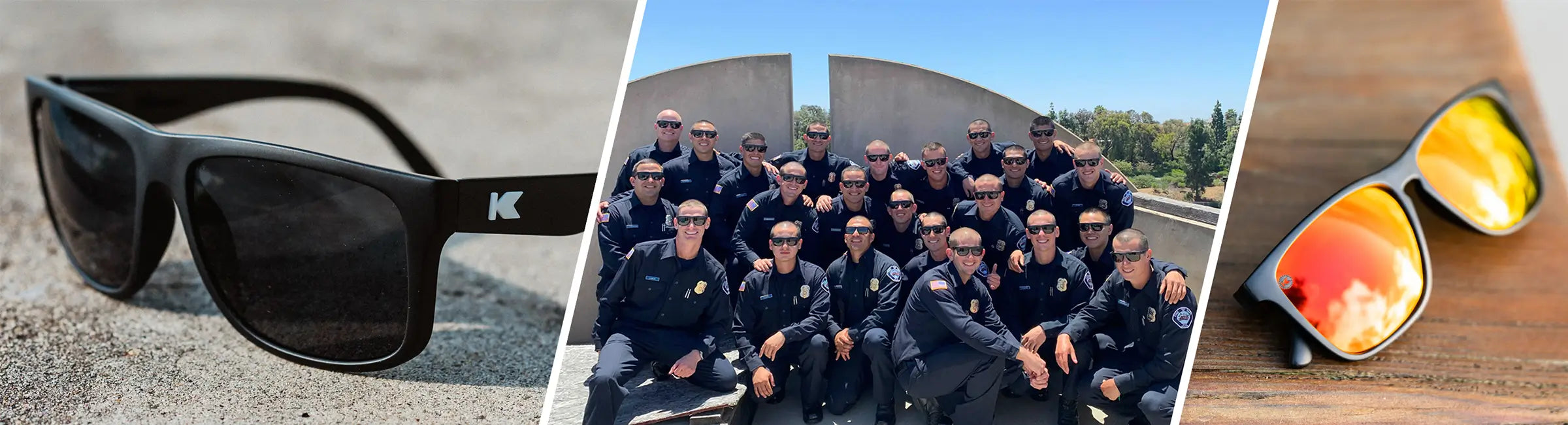 image of first responders and sunglasses