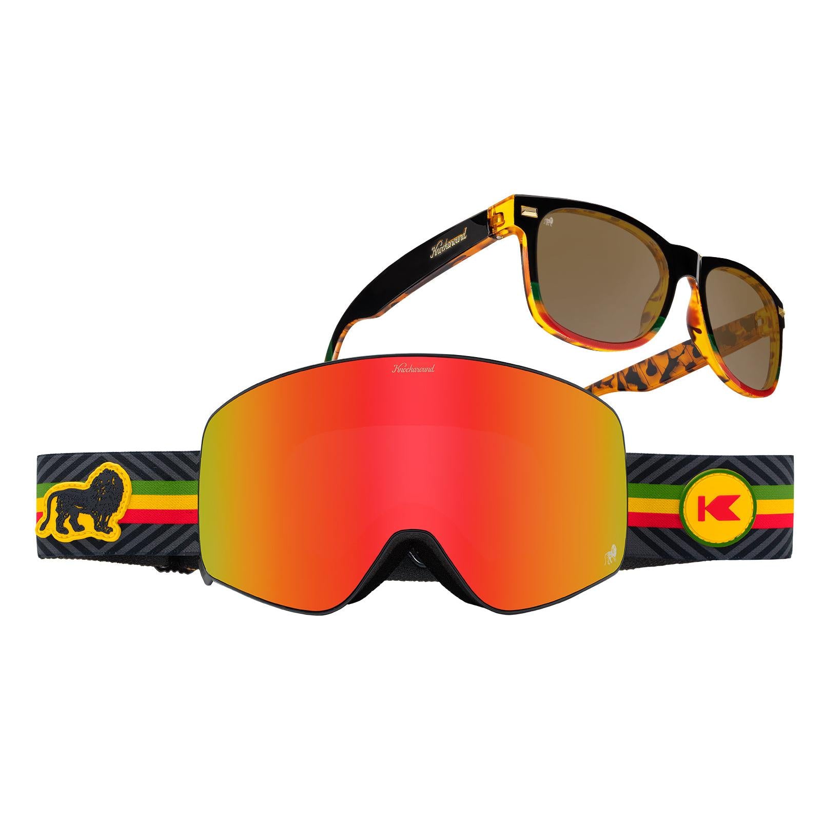 Bob Marley Fort Knocks Sunglasses and Slingshots Snow Goggles Bundle, Main