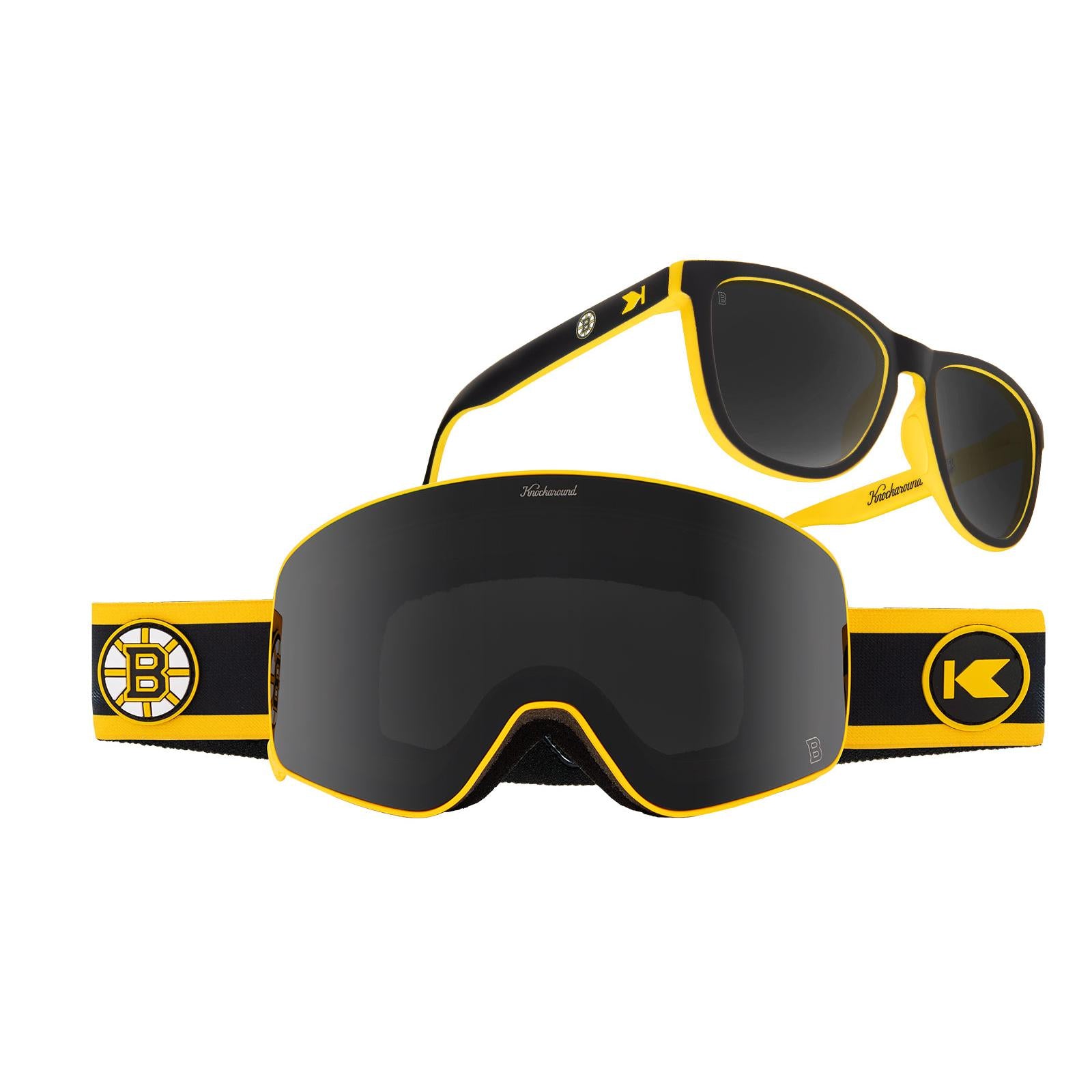 Boston Bruins Premiums Sports Sunglasses and Slingshots Snow Goggles Bundle, Main