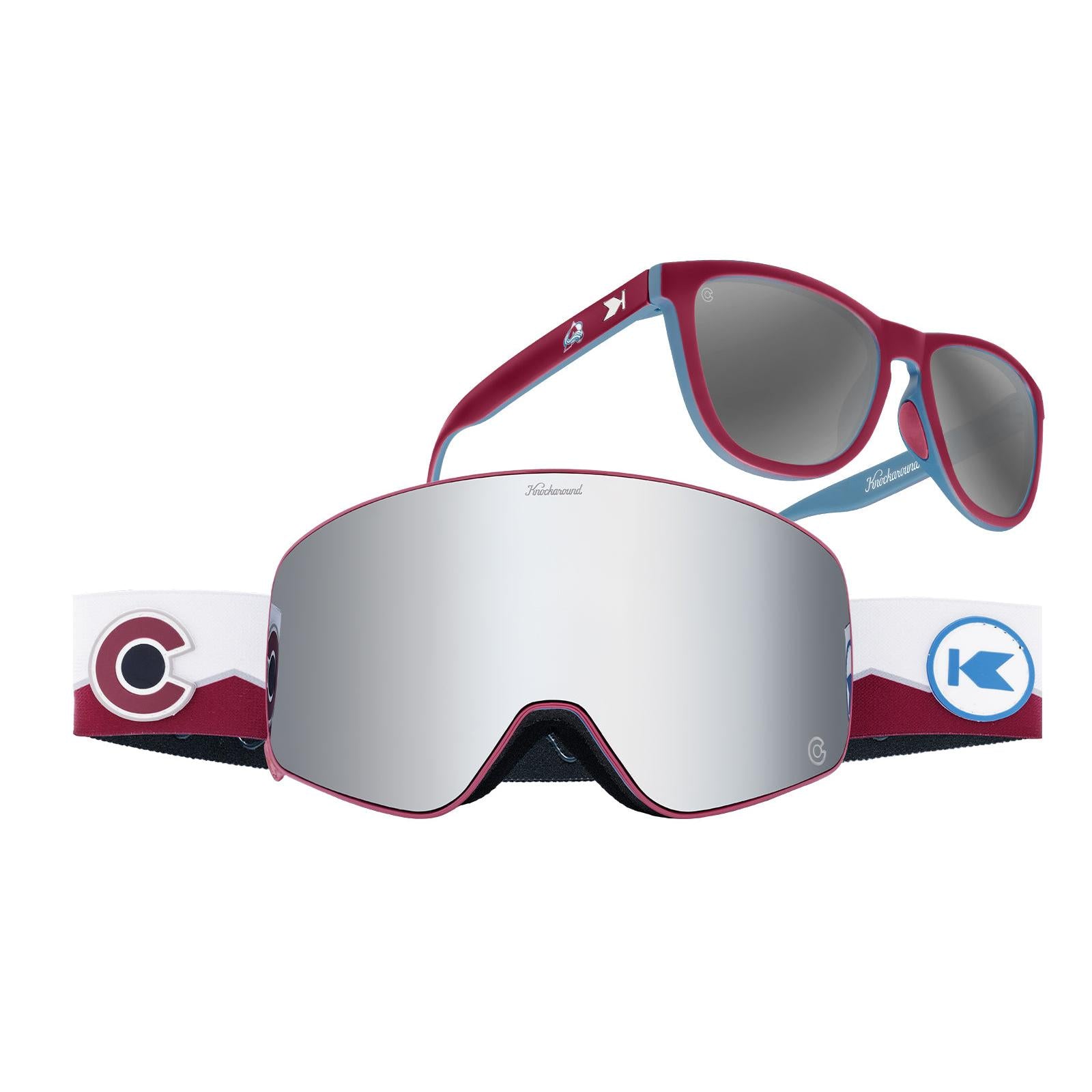 Colorado Avalanche Premiums Sports Sunglasses and Slingshots Snow Goggles Bundle, Main