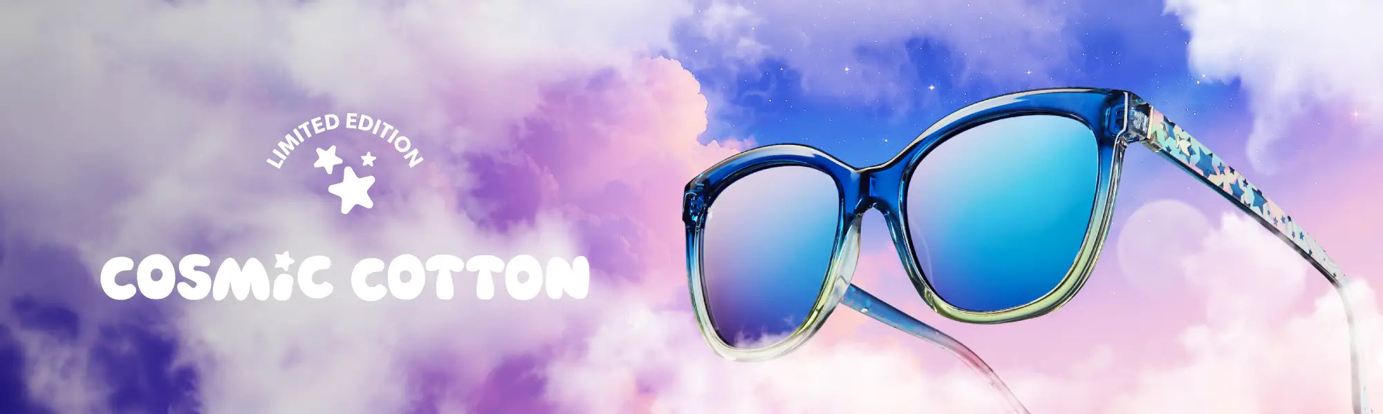 Limited Edition Cosmic Cotton Deja Views Sunglasses Desktop Banner