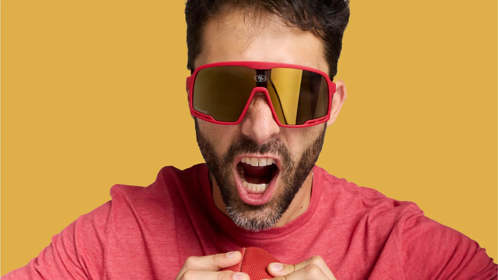 Men wearing San Francisco 49ers Campeones Sunglasses