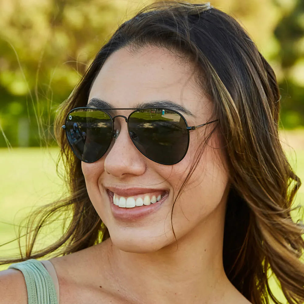 Women wearing Black / Smoke Mile Highs Sunglasses