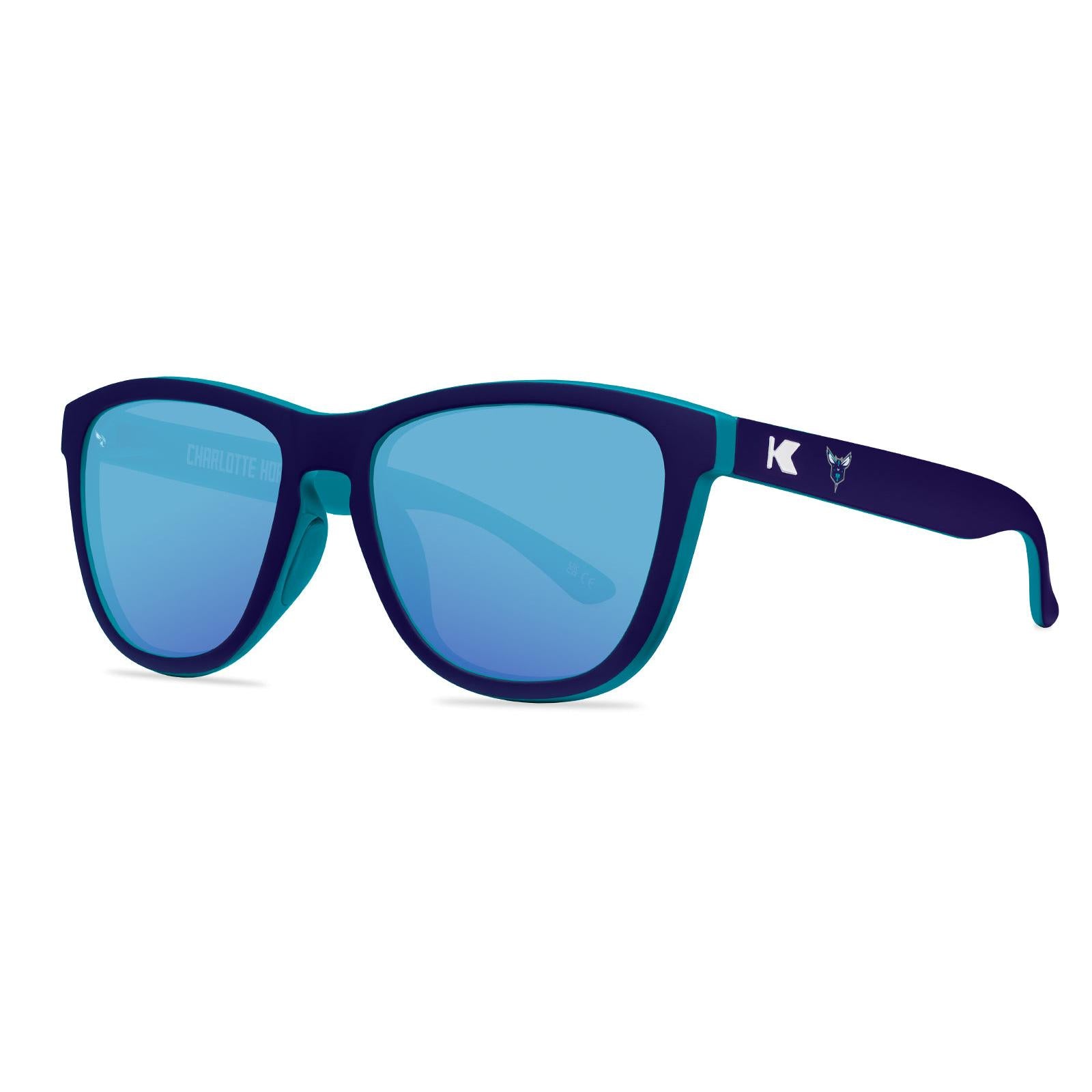 Knockaround and Charlotte Hornets Sunglasses, Threequarter