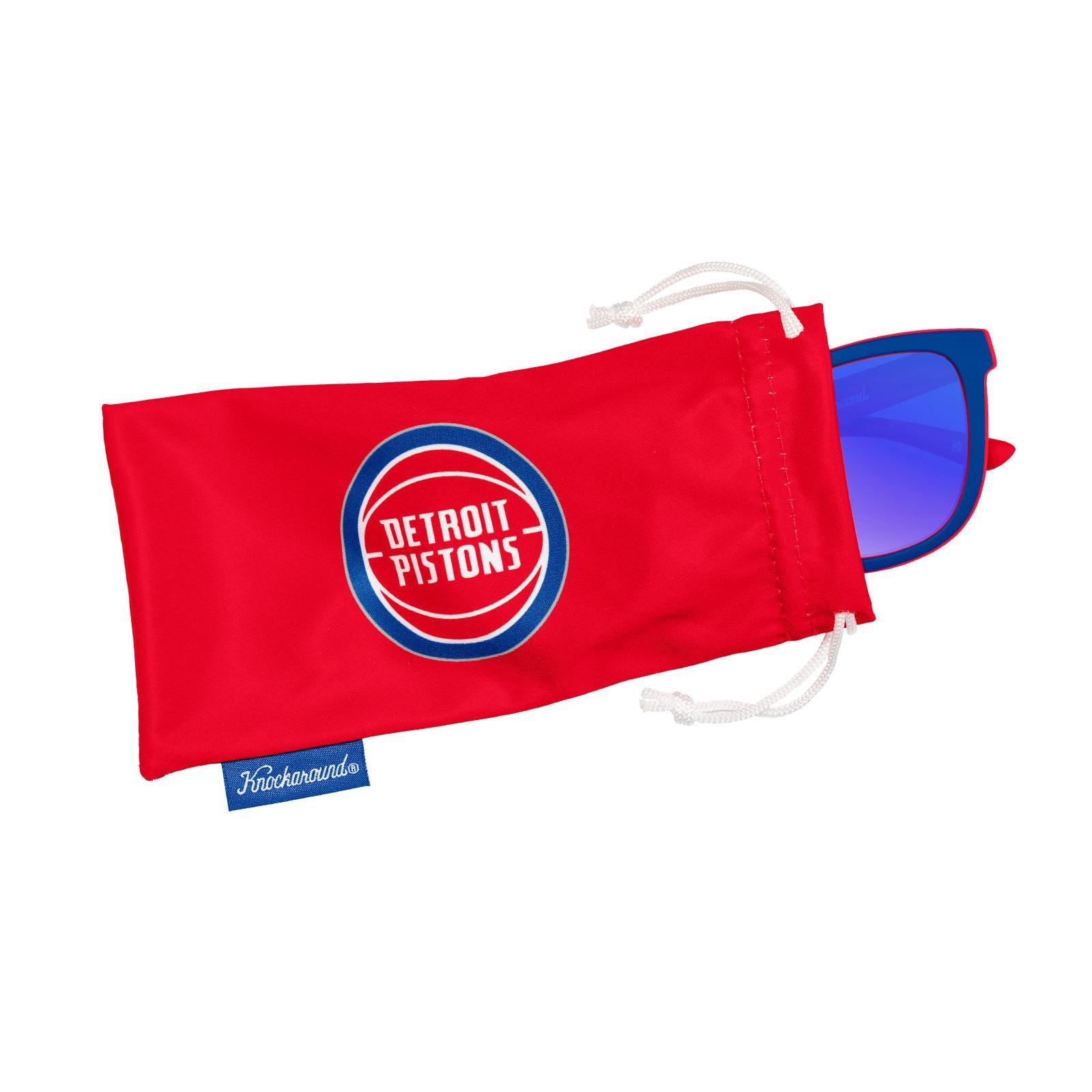 Knockaround and Detroit Pistons Sunglasses, Pouch