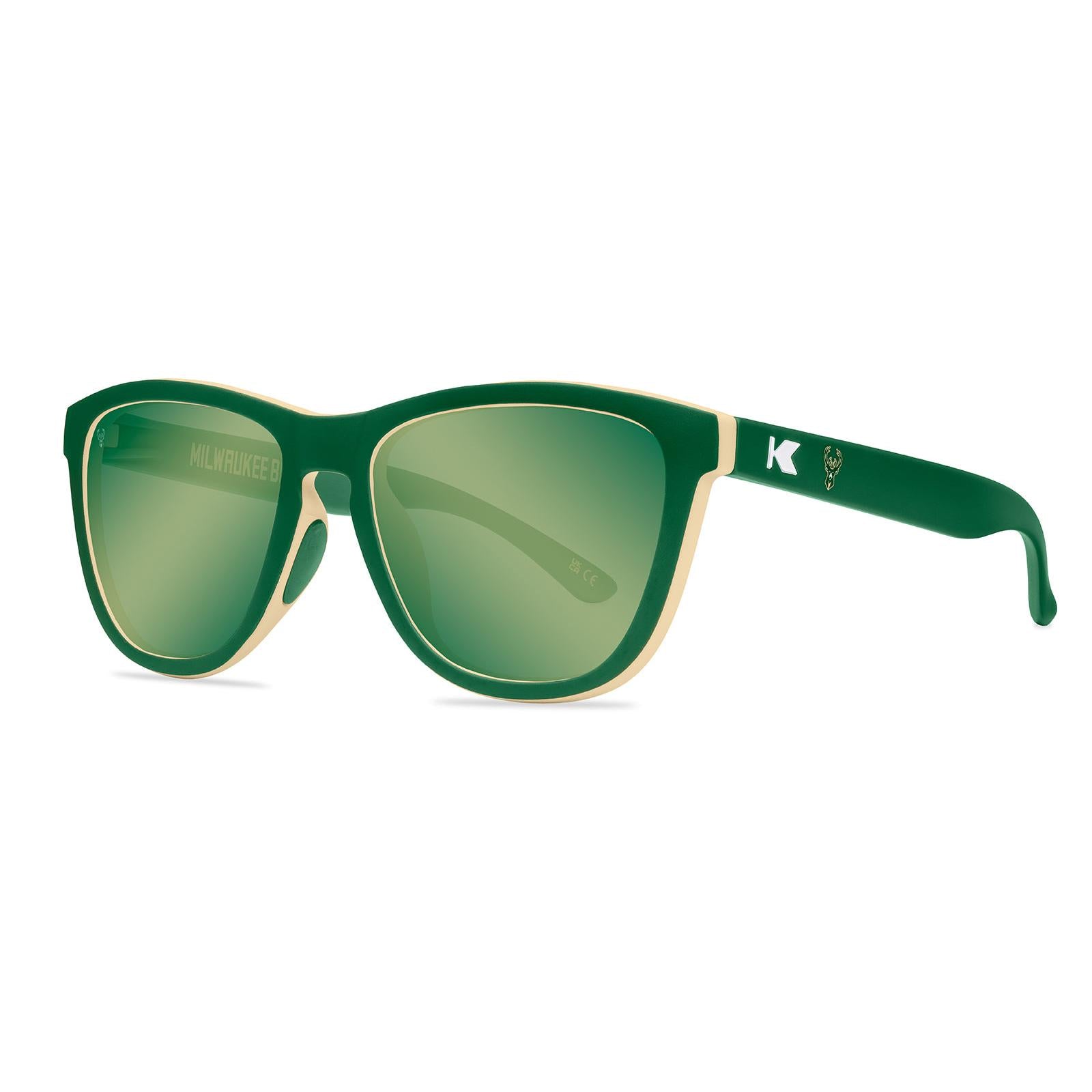 Knockaround and Milwaukee Bucks Sunglasses, Threequarter