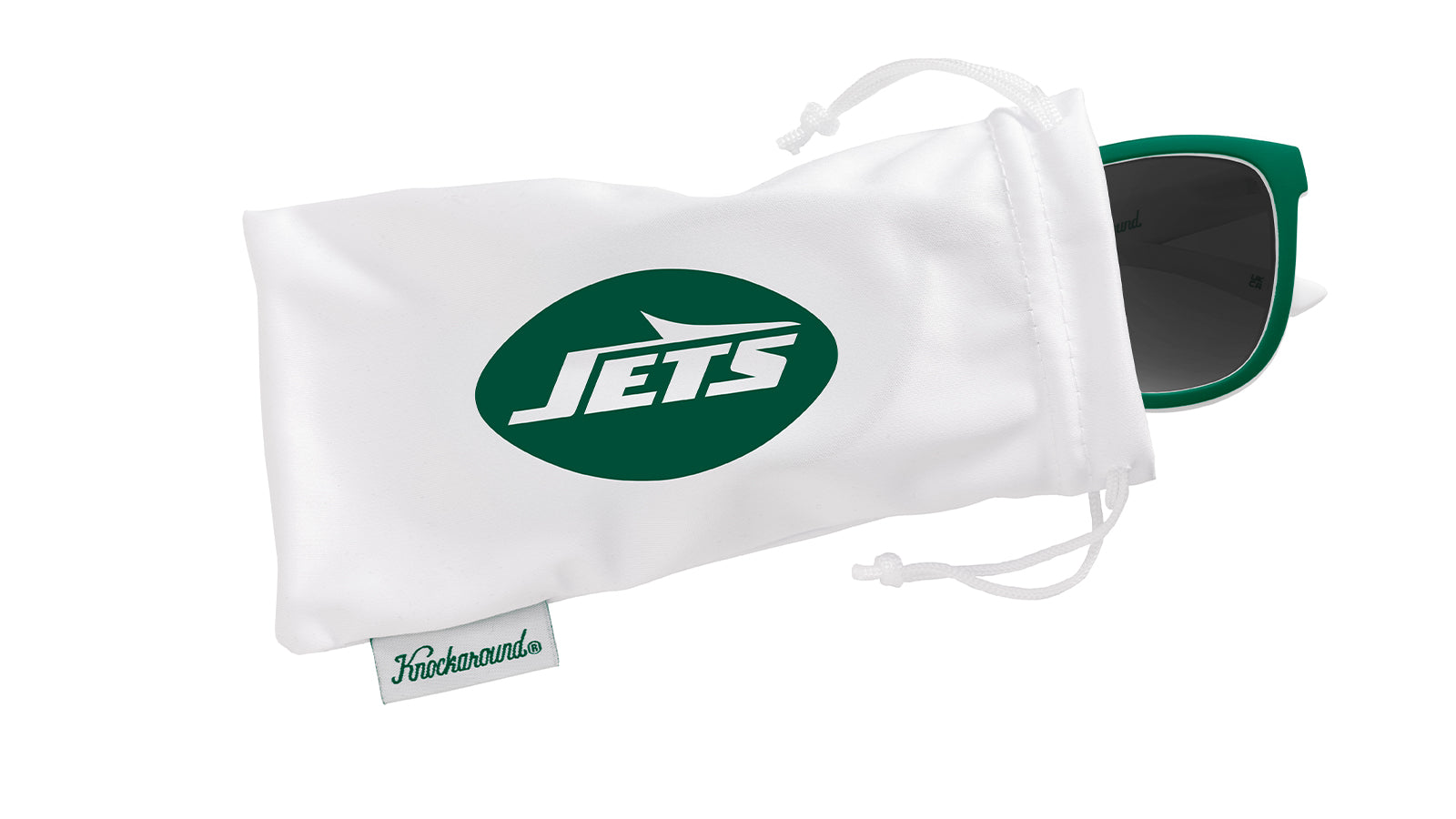 Knockaround and New York Jets Premiums Sport Sunglasses, Pouch