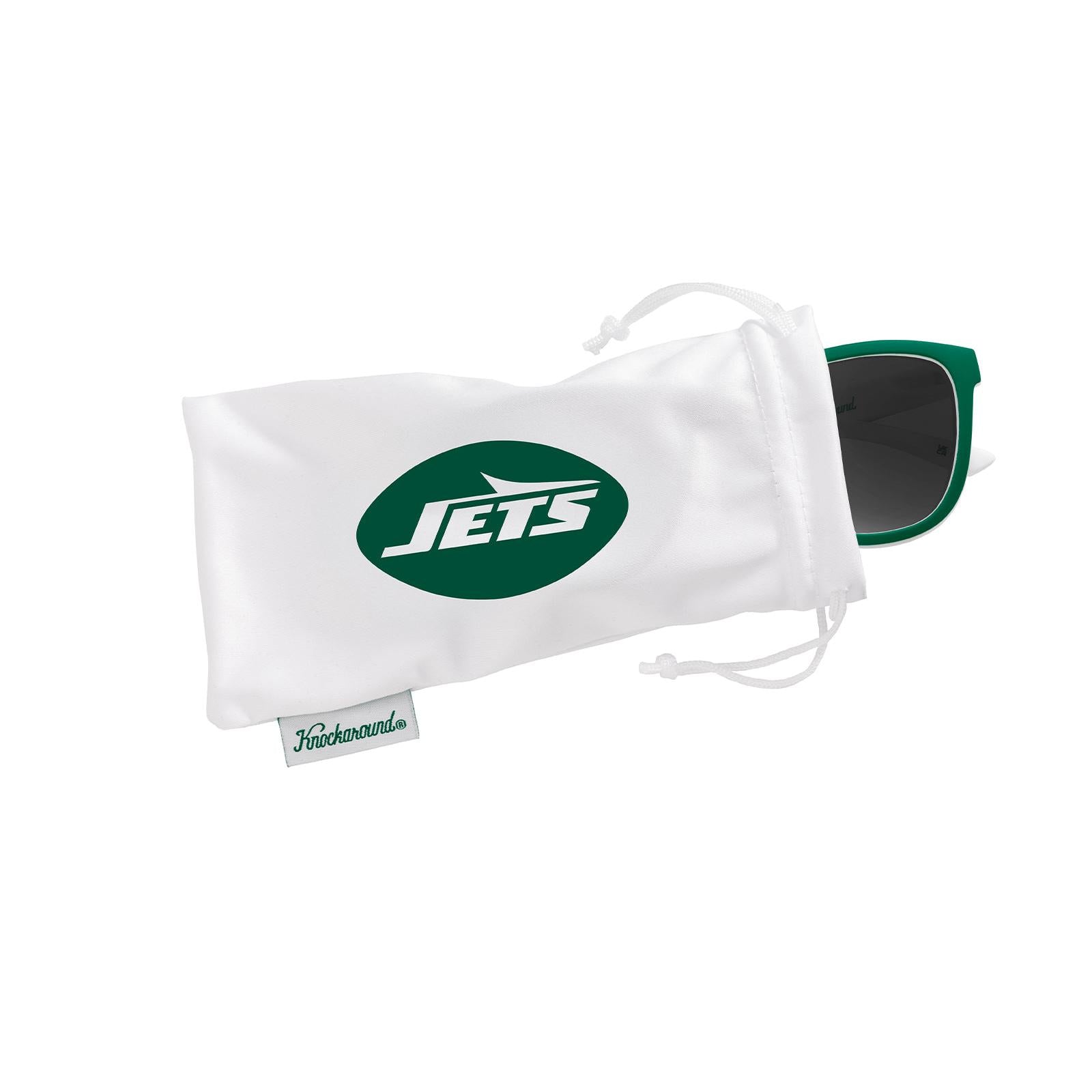 Knockaround and New York Jets Premiums Sport Sunglasses, Pouch
