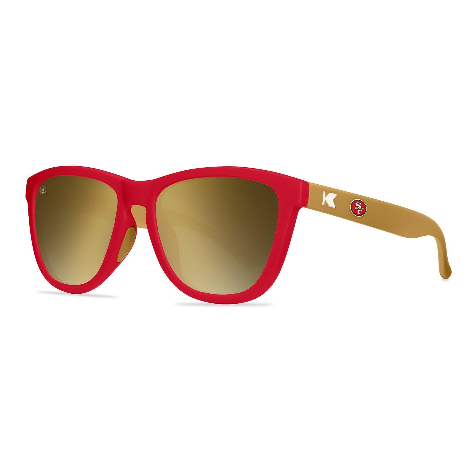 Knockaround and San Francisco 49ers Premiums Sport Sunglasses, Threequarter
