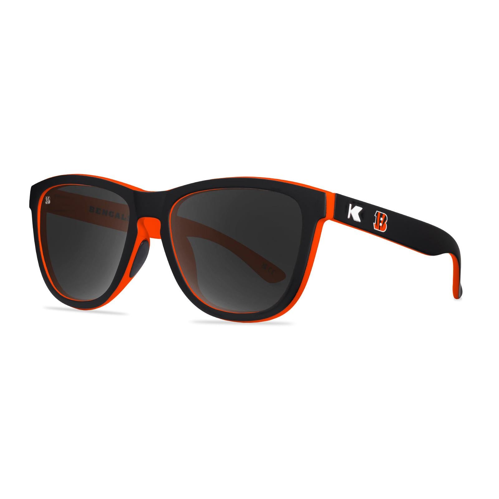 Knockaround and Cincinnati Bengals Premiums Sport Sunglasses ,  Threequarter
