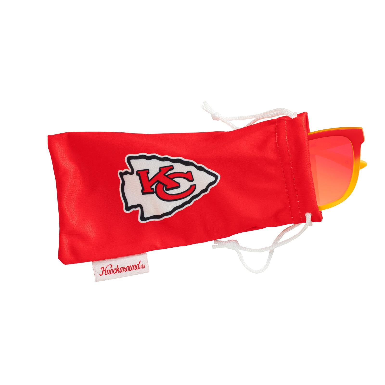 Knockaound and Kansas City Chiefs Premiums Sport Sunglasses,  Pouch