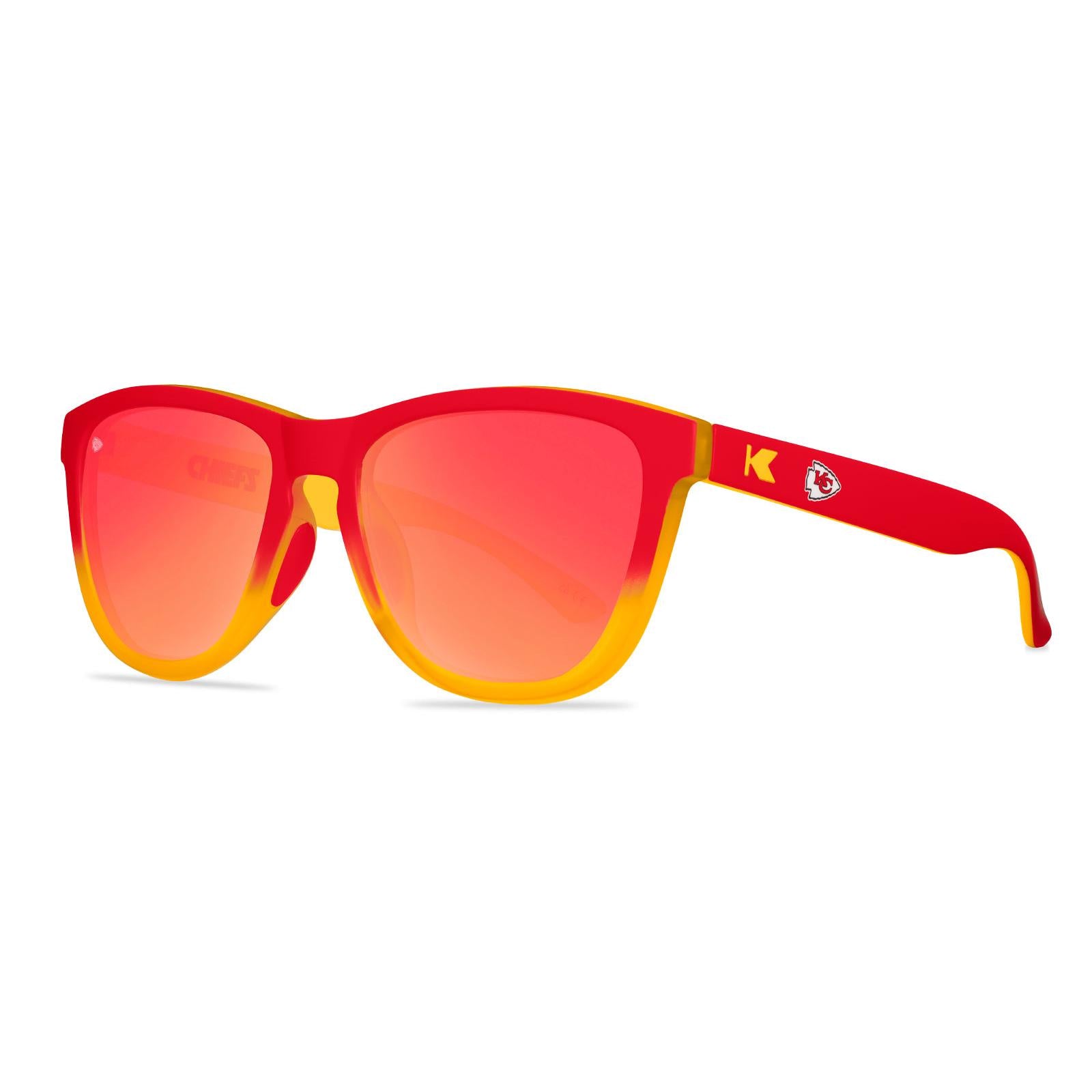Knockaound and Kansas City Chiefs Premiums Sport Sunglasses,  Threequarter