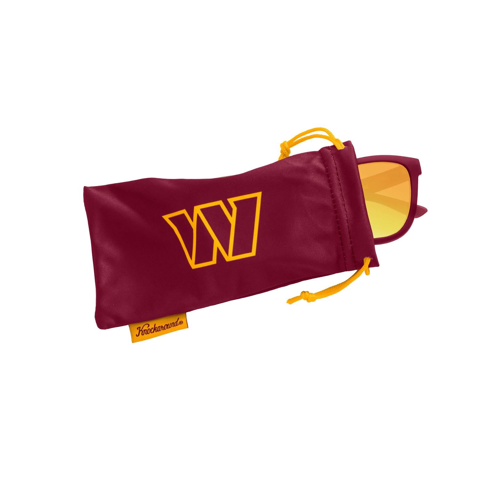 Knockaround and Washington Commanders Premiums Sport Sunglasses, Pouch