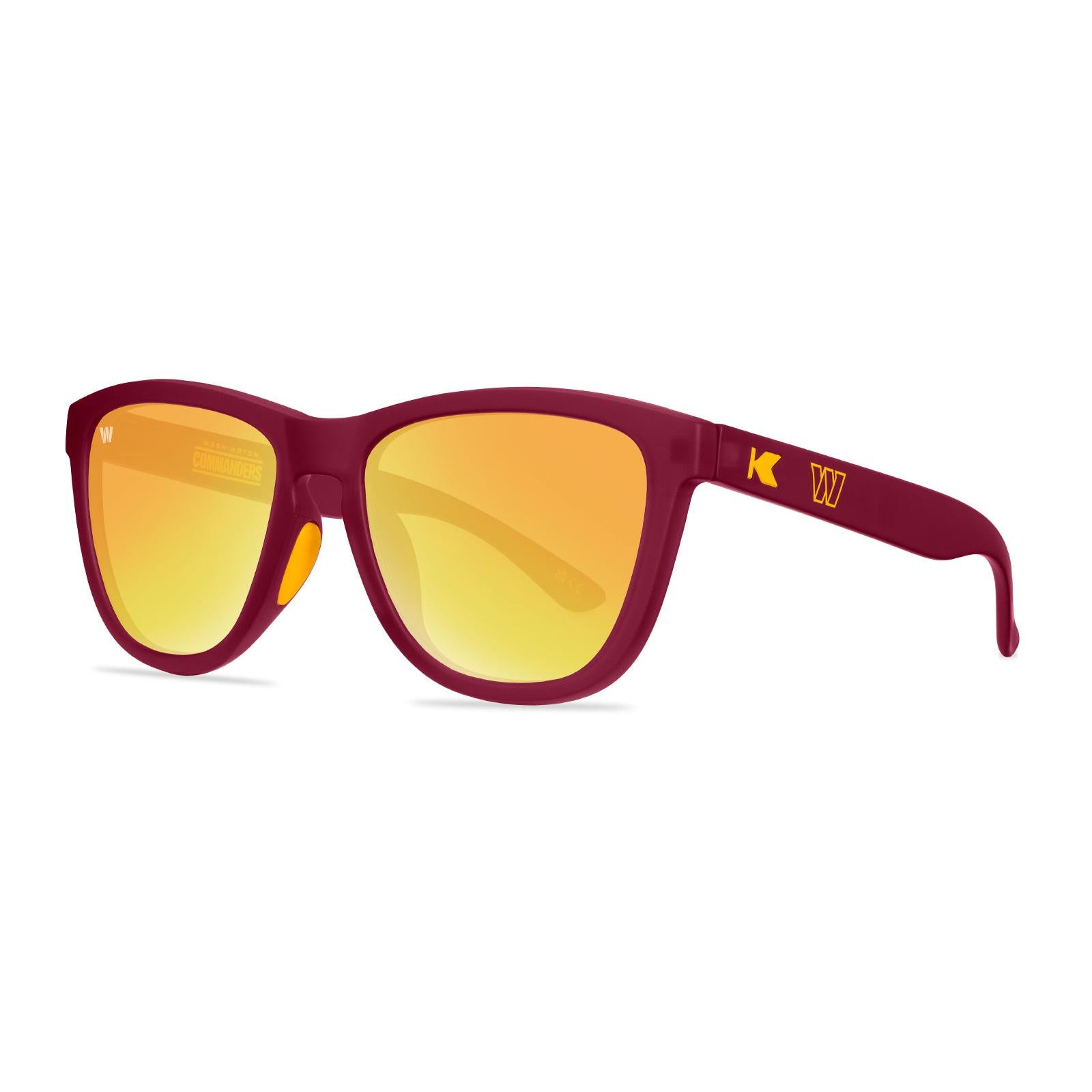 Knockaround and Washington Commanders Premiums Sport Sunglasses, Threequarter