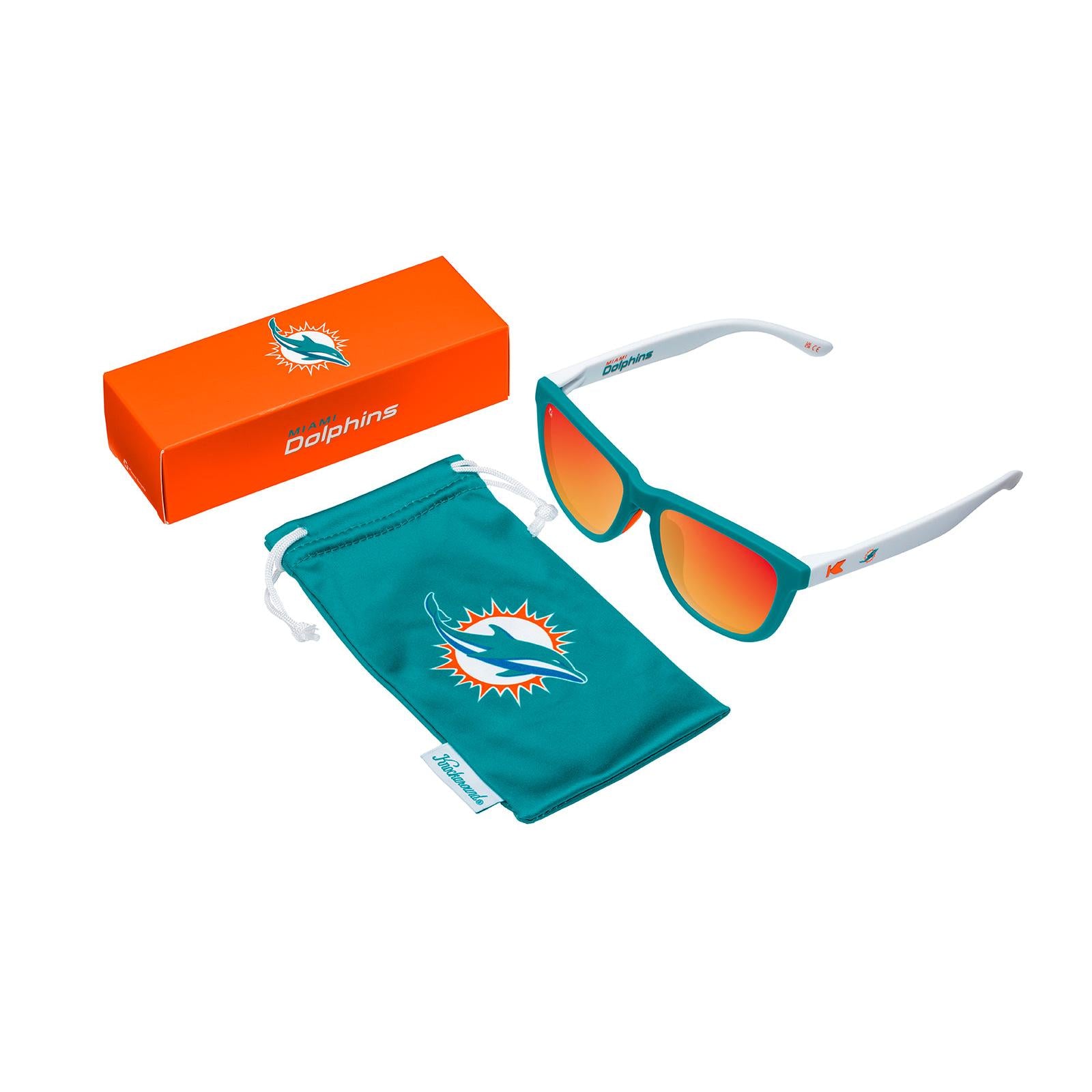 Knockaround and Miami Dolphins Premiums Sport Sunglasses,  Set