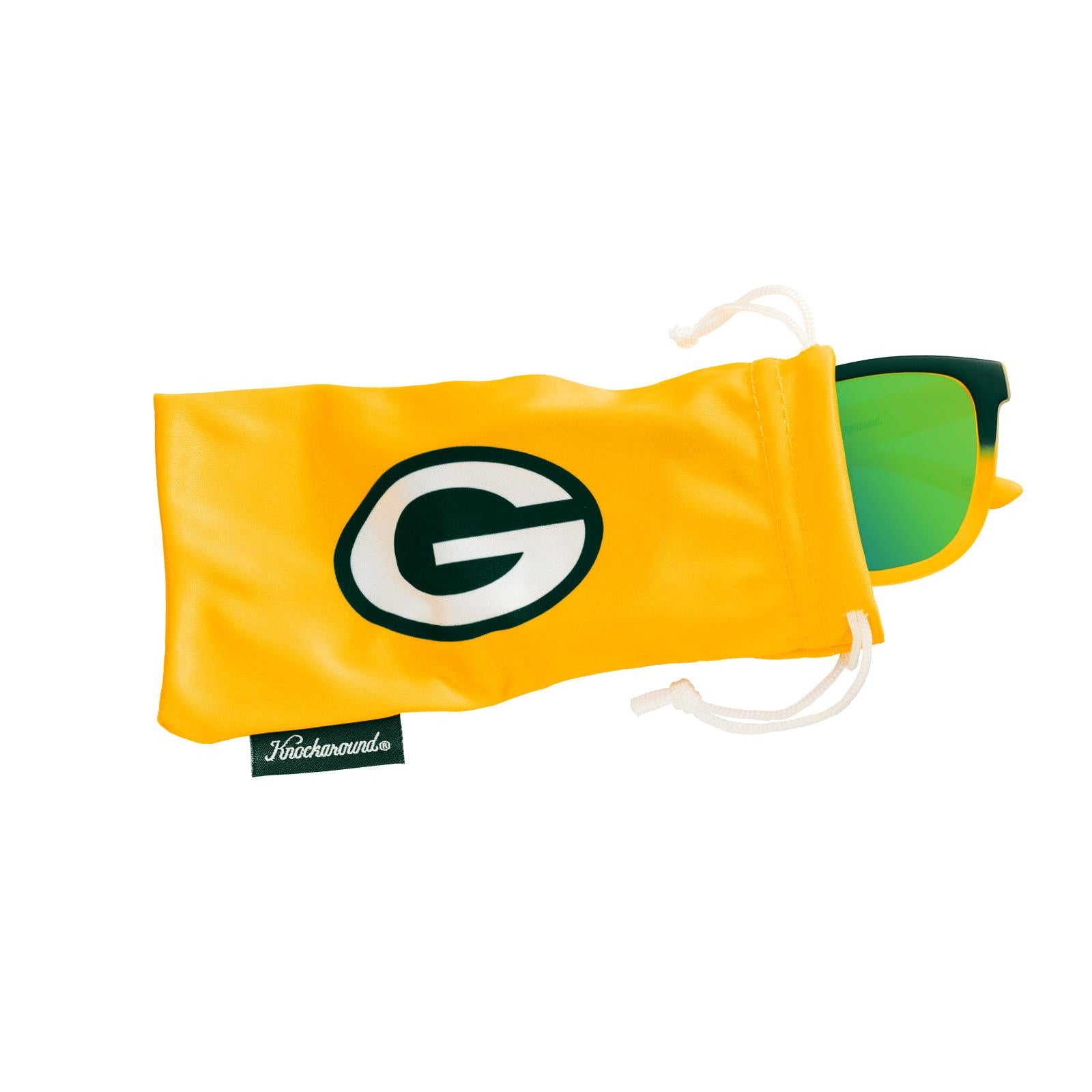 Knockaround and Green Bay Packers Premiums Sport Sunglasses,  Pouch