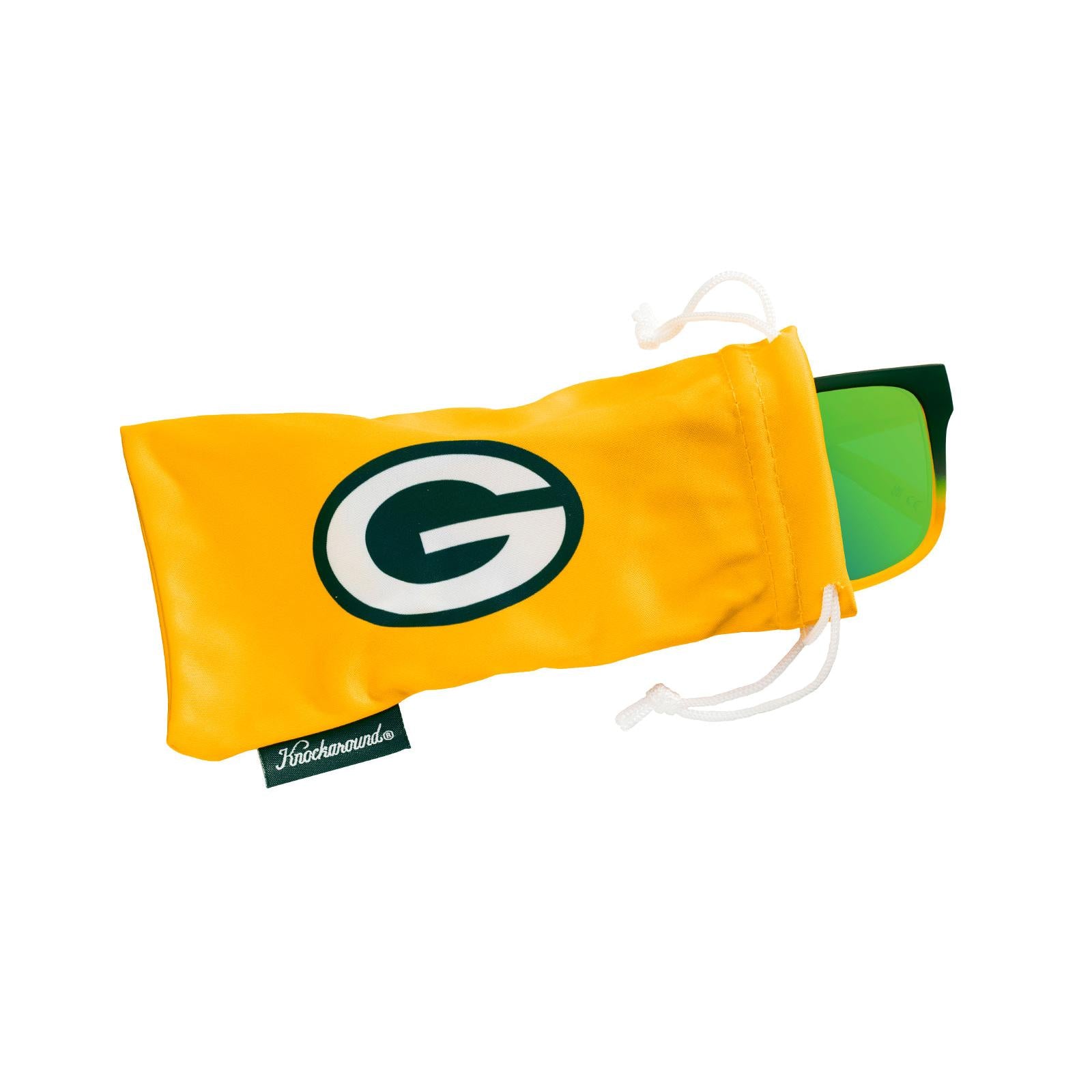 Knockaround and Green Bay Packers Torrey Pines Sport Sunglasses,  Pouch