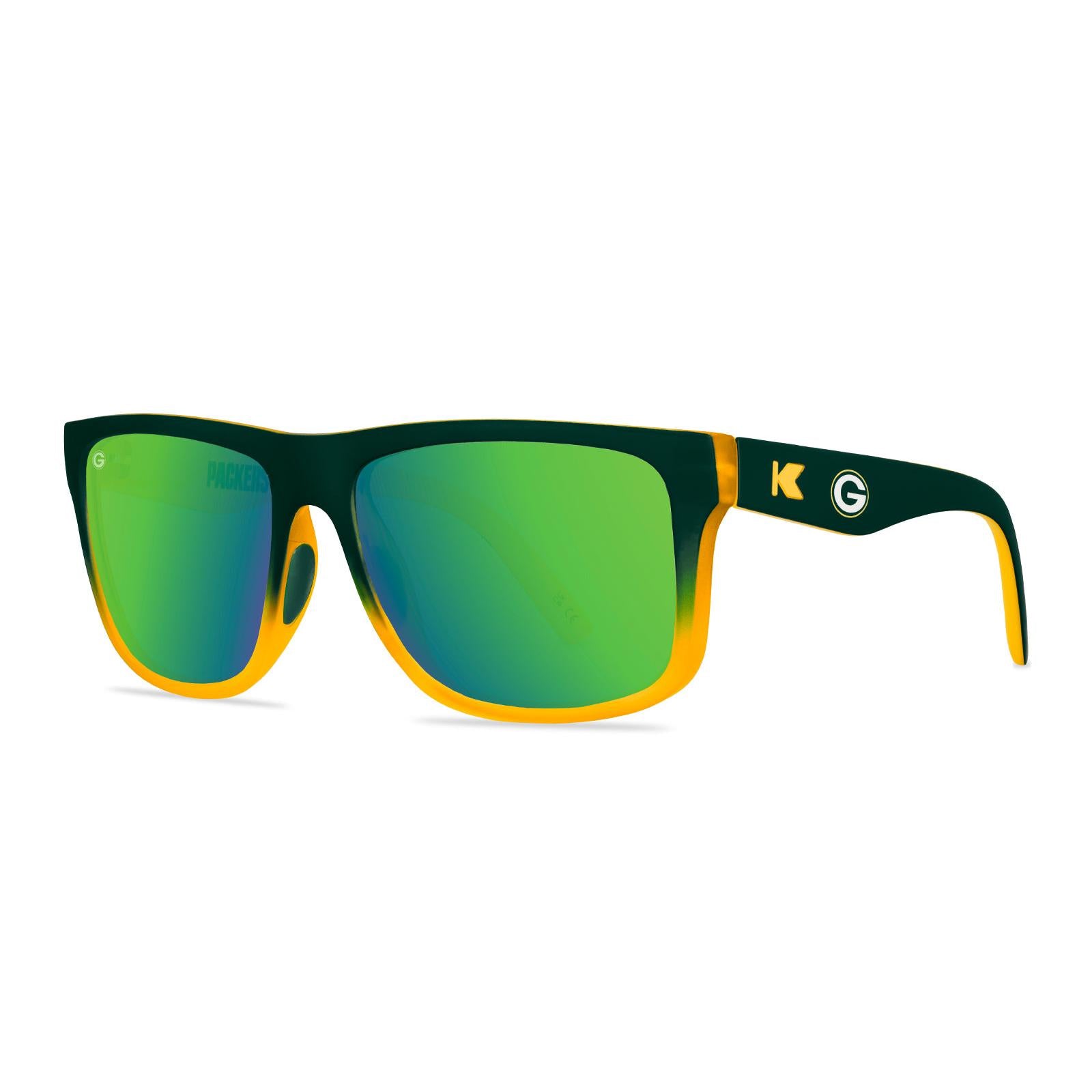 Knockaround and Green Bay Packers Torrey Pines Sport Sunglasses,  Threequarter