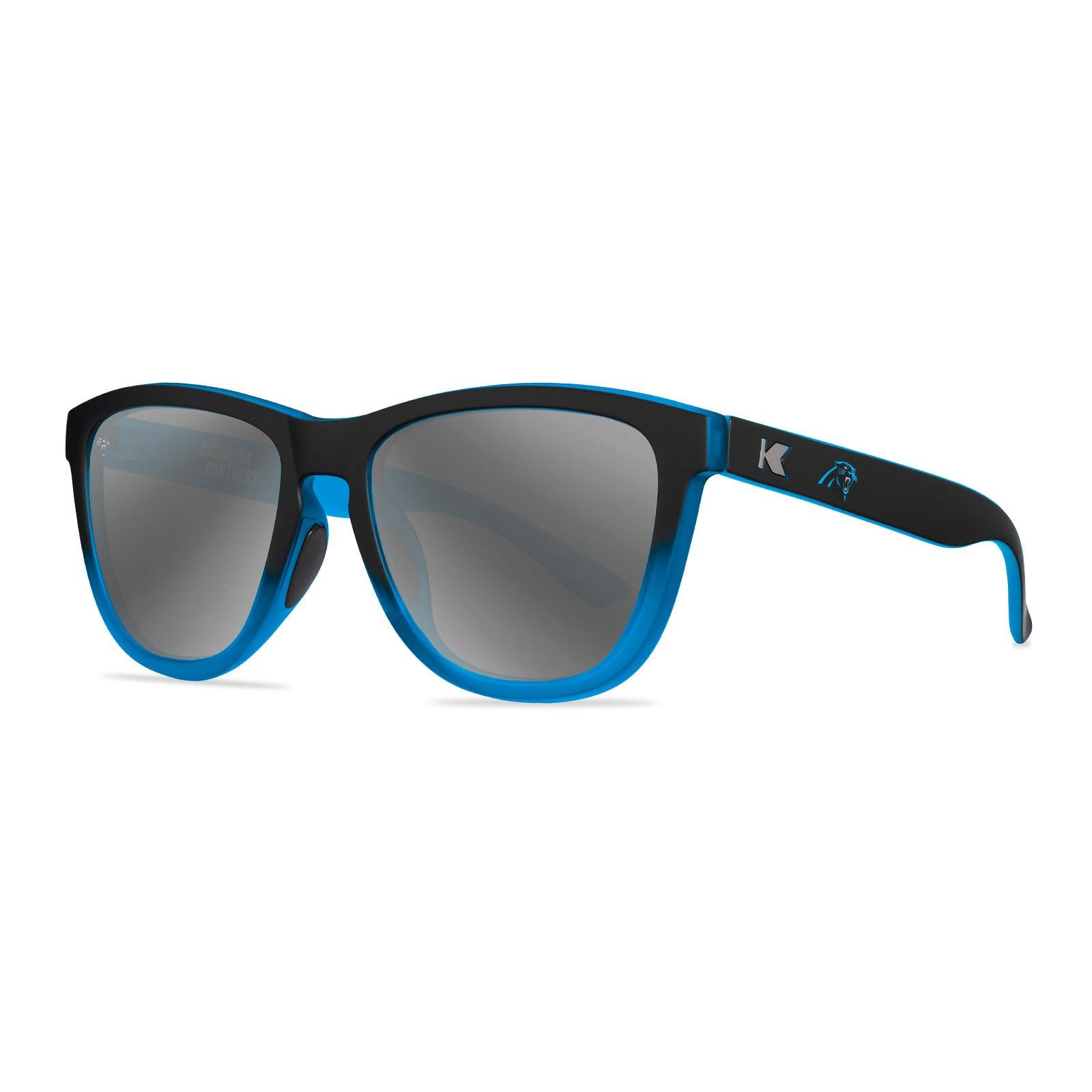 Knockaround and Carolina Panthers Premiums Sport Sunglasses, Threequarter