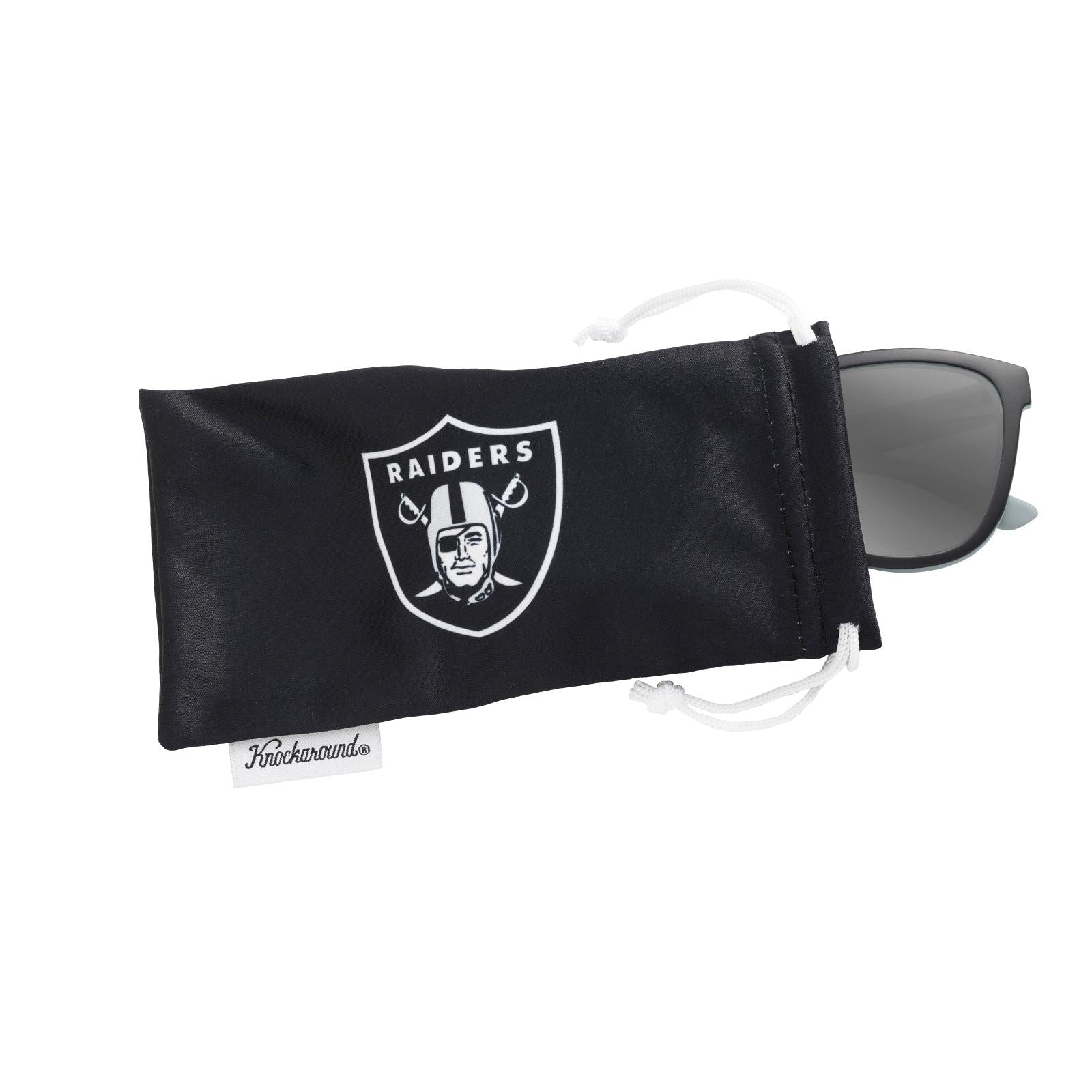 Knockaround and Las Vegas Raiders Premiums Sport Sunglasses,  Pouch