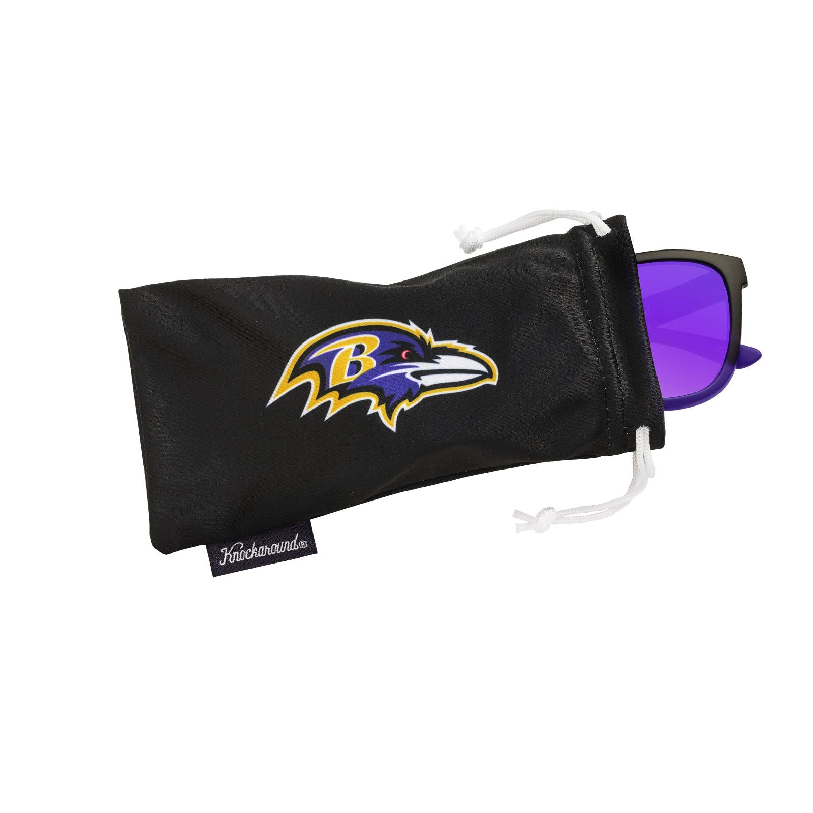 Knockaround and Baltimore Ravens Premiums Sport Sunglasses, Pouch