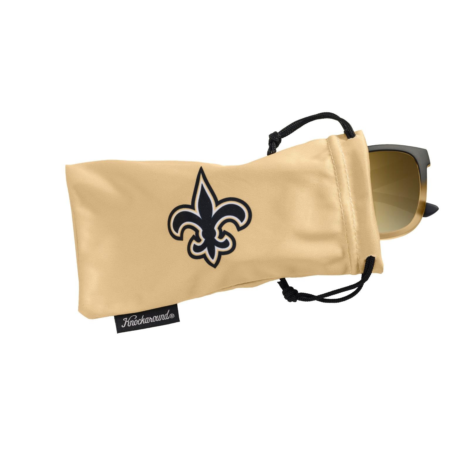 Knockaround and New Orleans Saints Premiums Sport Sunglasses,  Pouch