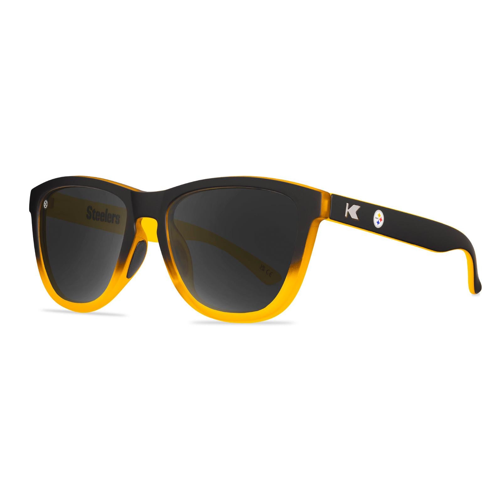 Knockaround and PPittsburgh Steelers Premiums Sport Sunglasses, Threequarter