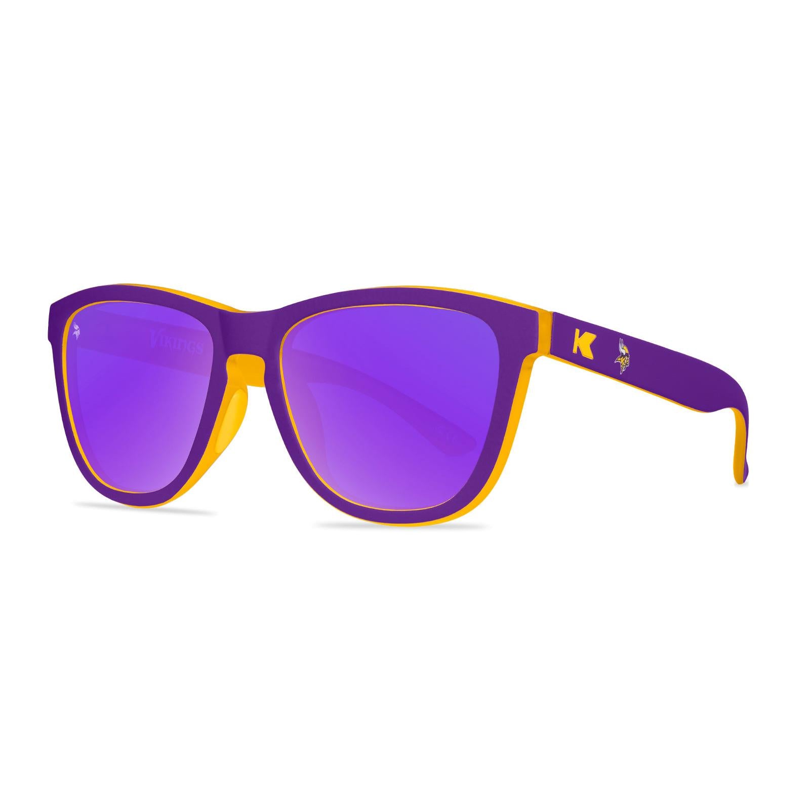 Knockaround and Minnesota Vikings Premiums Sport Sunglasses,  Threequarter
