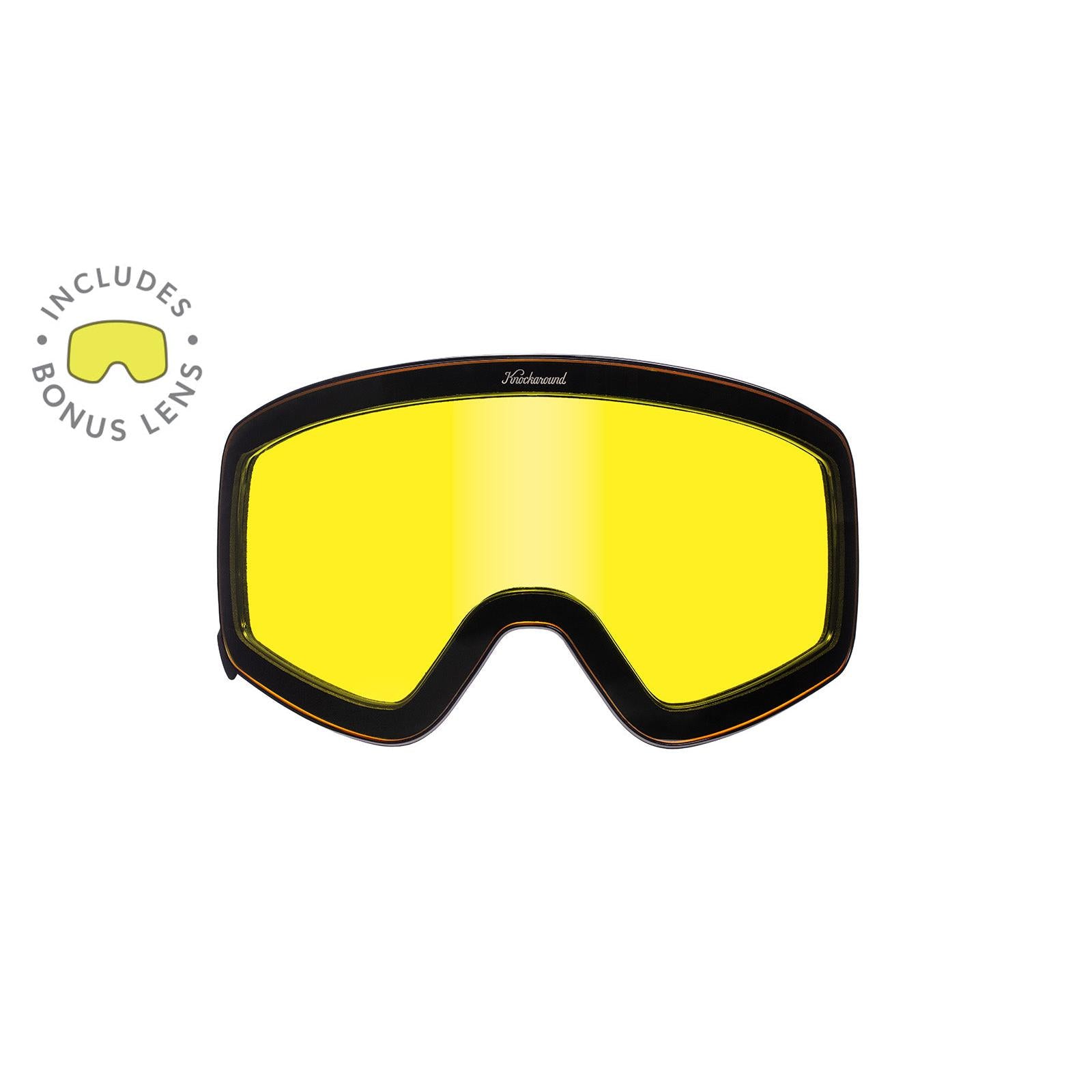 Knockaround Snow Goggles, Clear Yellow, Bonus Lens