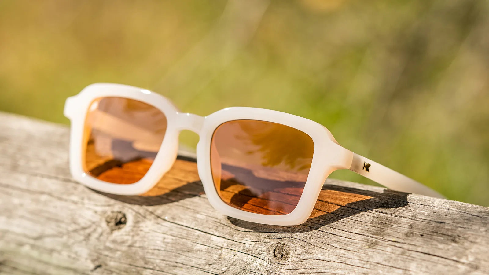 Lifestyle photo of Orange Dreamsicle Panoramas Sunglasses