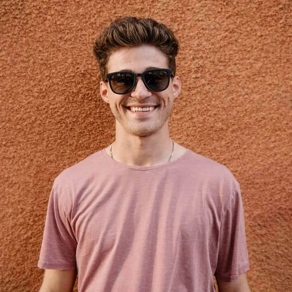 Men wearing Black on Black Paso Robles Sunglasses