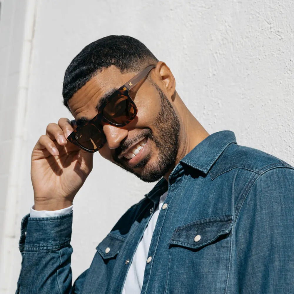 Man wearing Sonoma Dawn Songbirds sunglasses