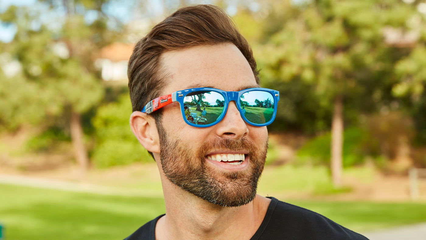 Man wearing Transformers Sunglasses