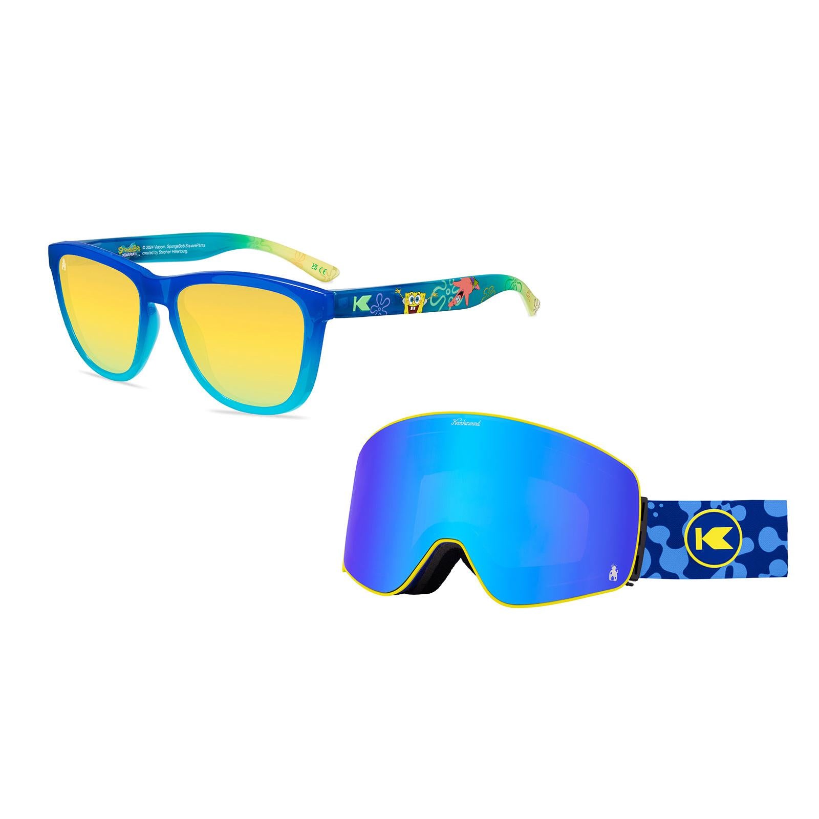 Spongebob SquarePants Premiums Sunglasses and Slingshots Snow Goggles Bundle, Flyover