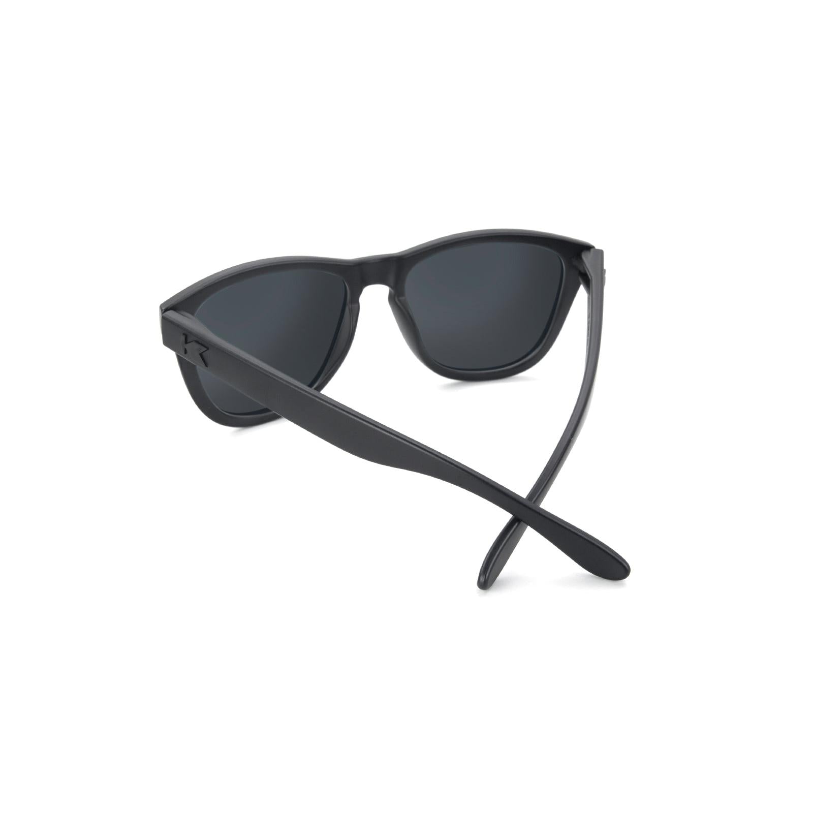 Kid Sunglasses with Matte Black Frame and Polarized Black Smoke Lenses, Back