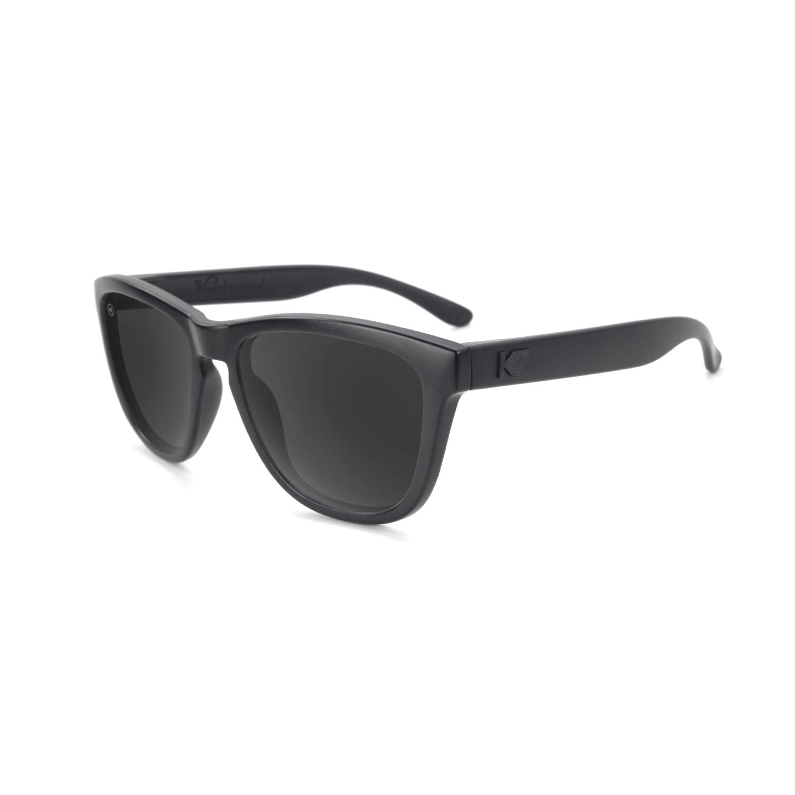 Kid Sunglasses with Matte Black Frame and Polarized Black Smoke Lenses, Flyover