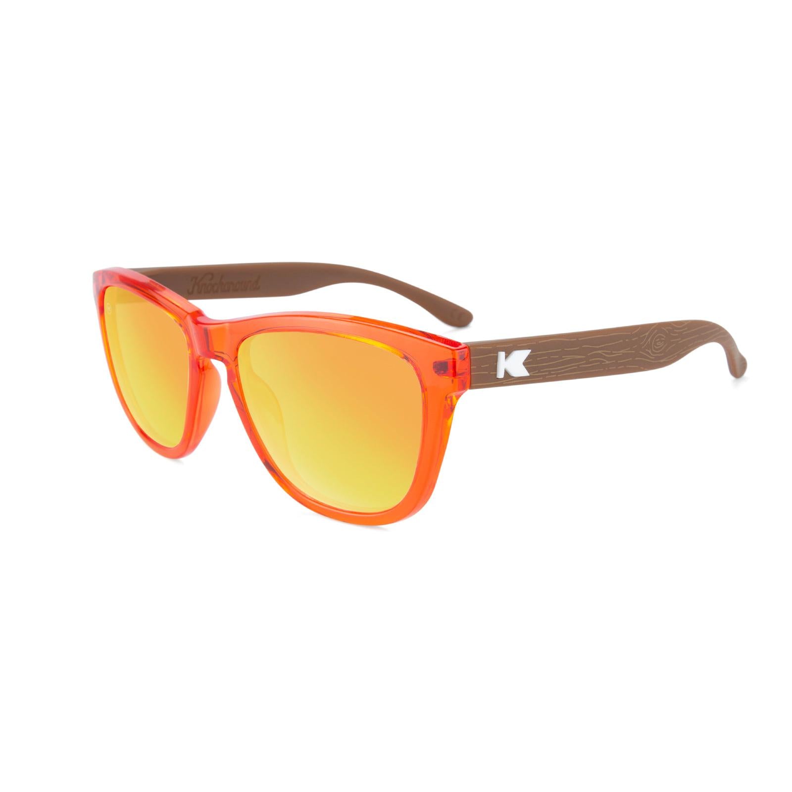 Kids Sunglasses with Campfire Frames and Red Sunset Lenses, Flyover