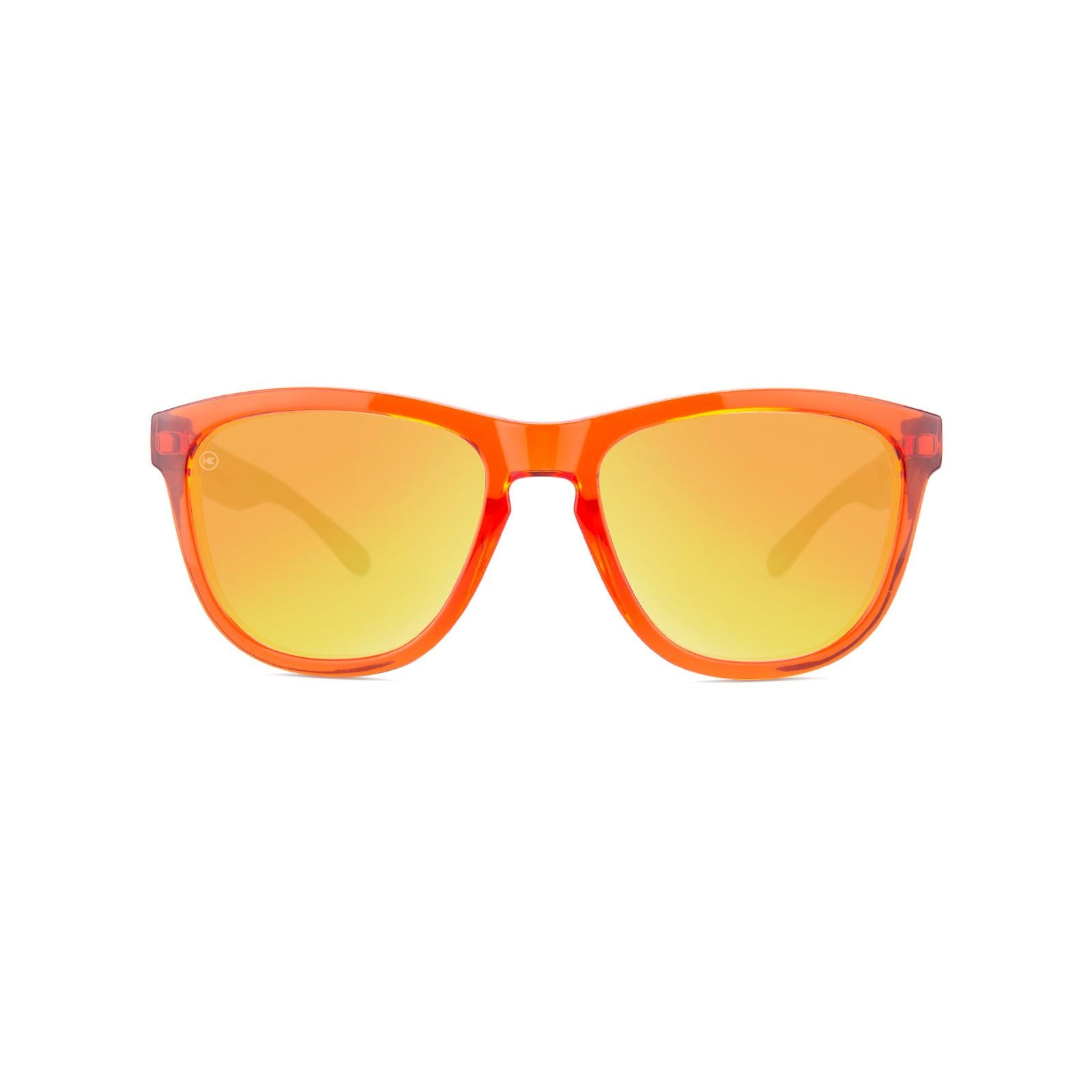 Kids Sunglasses with Campfire Frames and Red Sunset Lenses, Front