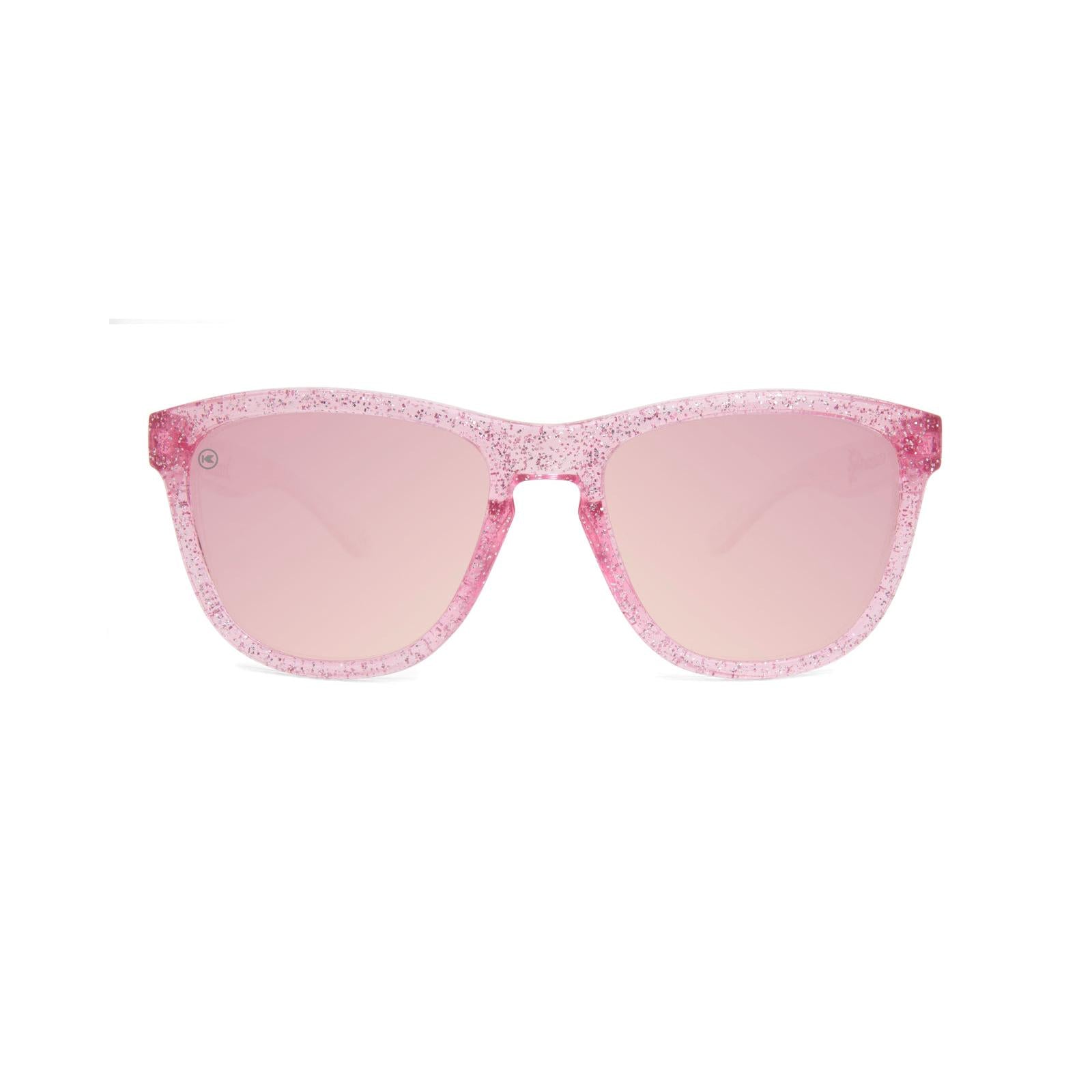 Kids Sunglasses with Pink Sparkle Frame and Pink Lenses, Front
