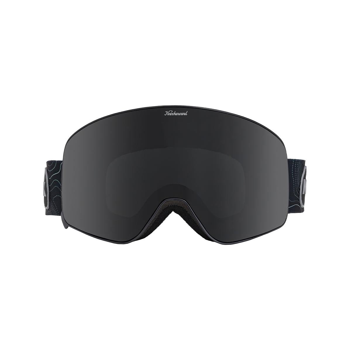 Knockaround Snow Goggles With Black Lens and Black Strap, Front