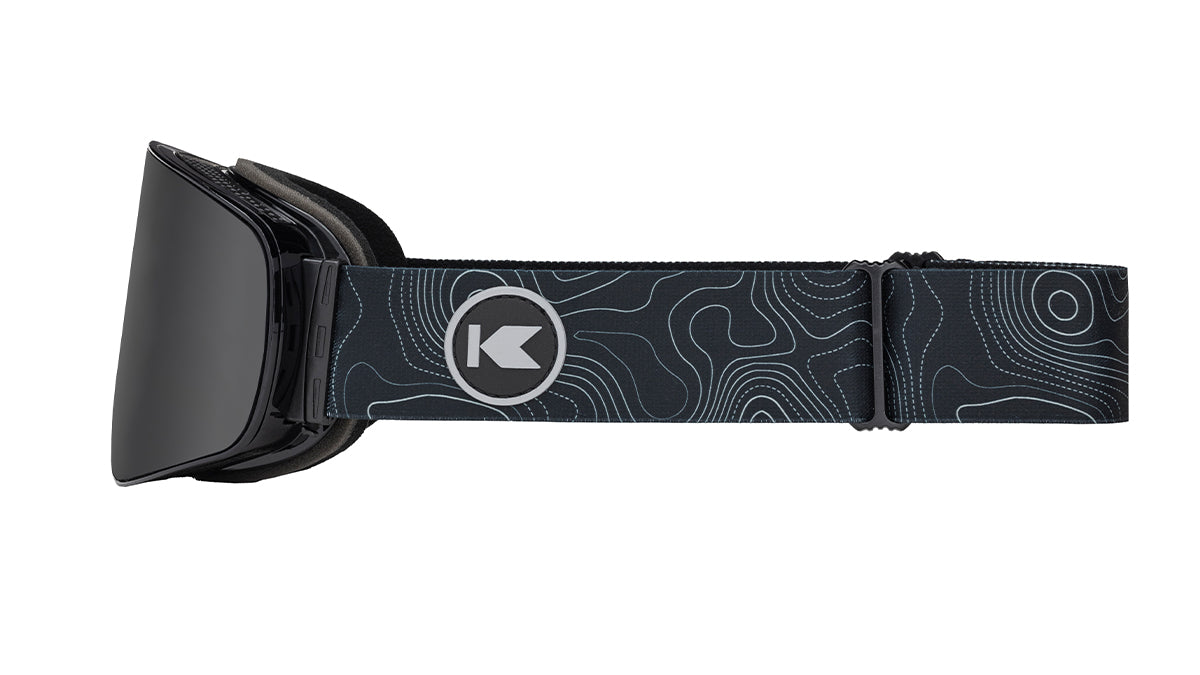 Knockaround Snow Goggles With Black Lens and Black Strap, Side